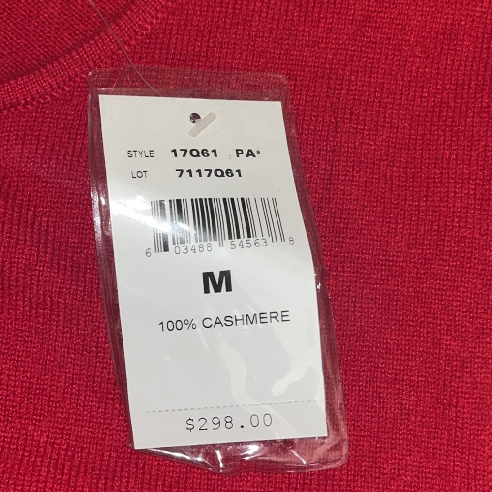 Ralph Lauren cashmere red sleeveless top. PERFECT FOR THE HOLLIDAYS. - Picture 10 of 11